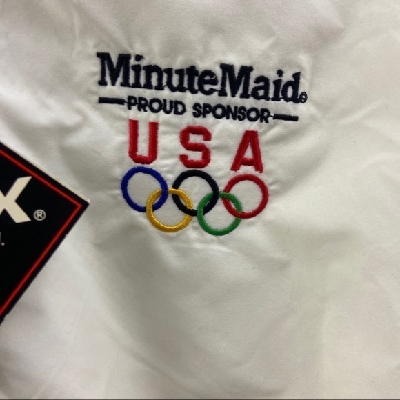 Vtg USA Olympics NWT White Windbreaker Pullover L - Picture 2 of 9